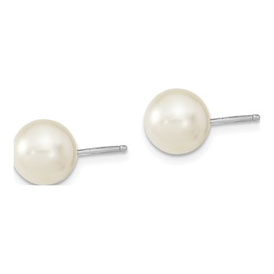 Sterling Silver Shell Pearl Post Earring Set – view 7