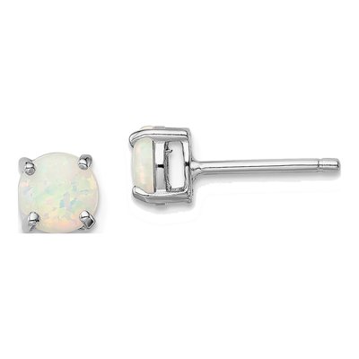 Sterling Silver Created Opal Stud Earrings, Set of 3 – view 5