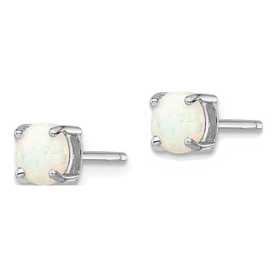 Sterling Silver Created Opal Stud Earrings, Set of 3 – view 8