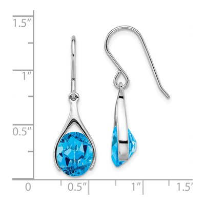 Sterling Silver Sky Blue Topaz Dangle Earrings – view 5