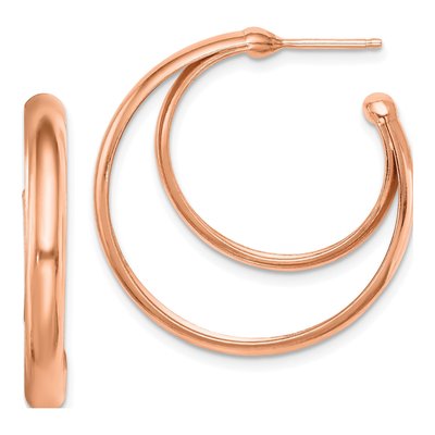 Rose Gold-Plated Sterling Silver 28mm Hoop Earrings