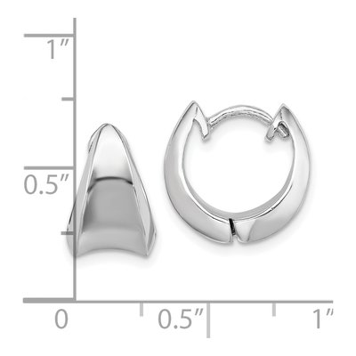 Sterling Silver 13mm Huggie Hoop Earrings – view 5