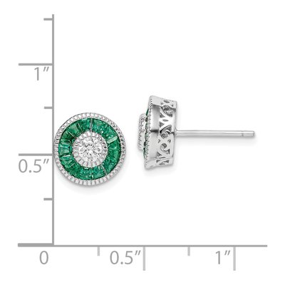 Sterling Silver 4mm Round CZ Button Stud Earrings – view 5