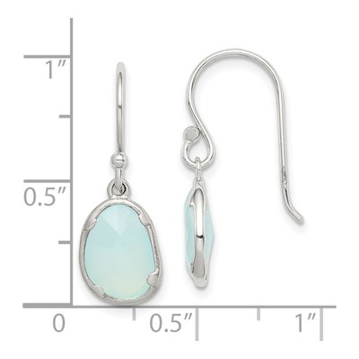 Sterling Silver Blue Chalcedony Dangle Earrings – view 5