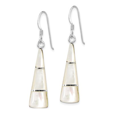 Sterling Silver Mother of Pearl Dangle Earrings – view 2
