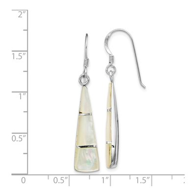 Sterling Silver Mother of Pearl Dangle Earrings – view 4