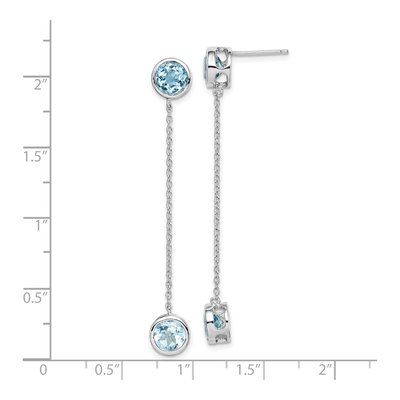 Sterling Silver Sky Blue Topaz Dangle Earrings – view 5