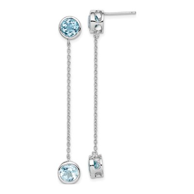 Sterling Silver Sky Blue Topaz Dangle Earrings