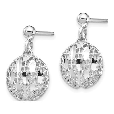Sterling Silver Mesh Dangle Earrings – view 2