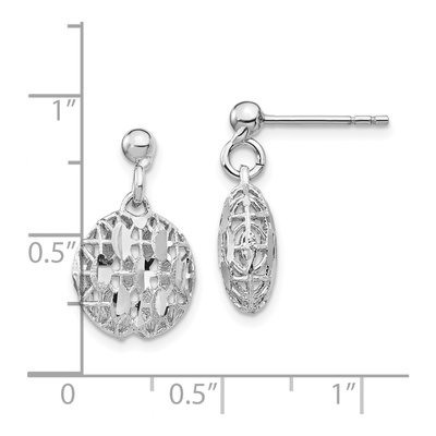 Sterling Silver Mesh Dangle Earrings – view 3
