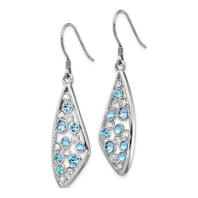 Sterling Silver Crystal Wing Dangle Earrings – view 3