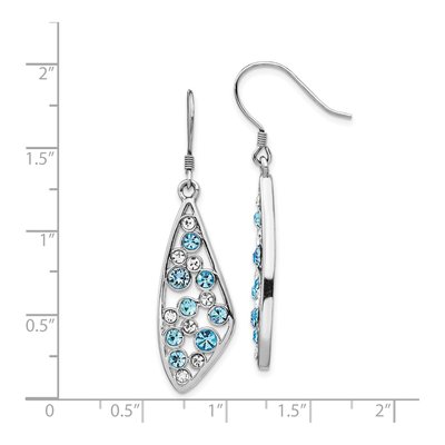 Sterling Silver Crystal Wing Dangle Earrings – view 5
