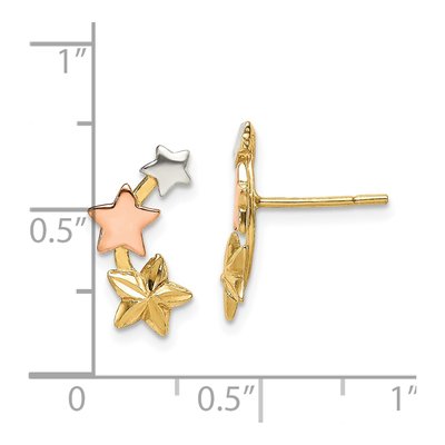 Sterling Silver Star Stud Earrings – view 5