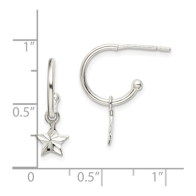Sterling Silver Star Dangle Earrings – view 5