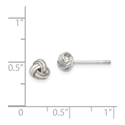 Sterling Silver Knot Stud Earrings – view 5
