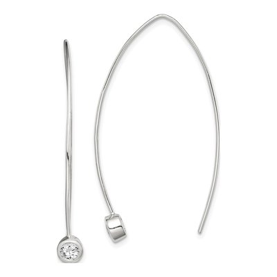 Sterling Silver CZ Threader Earrings