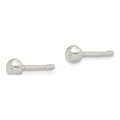 Sterling Silver Ball Stud Earrings – view 3