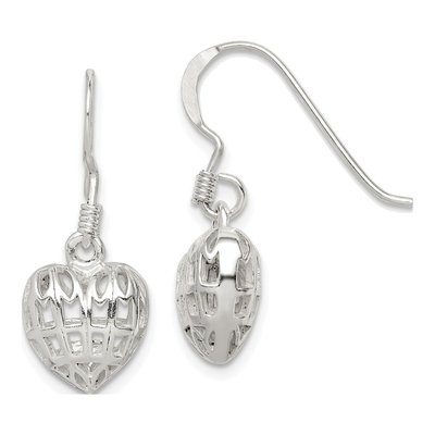 Sterling Silver Heart Dangle Earrings
