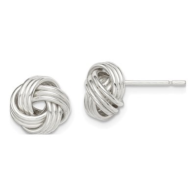 Sterling Silver Love Knot Stud Earrings
