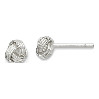 Sterling Silver Love Knot Stud Earrings