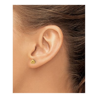 Gold-Plated Sterling Silver Love Knot Stud Earrings – view 4