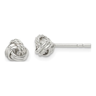 Sterling Silver Love Knot Stud Earrings