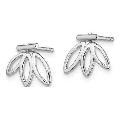 Sterling Silver Button Stud Earrings – view 3