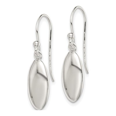 Sterling Silver Oval Dangle Earrings – view 3