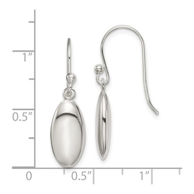 Sterling Silver Oval Dangle Earrings – view 5