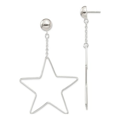 Sterling Silver Star Dangle Earrings