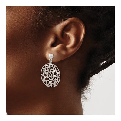 Sterling Silver Star Dangle Earrings – view 4