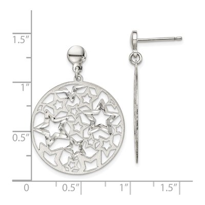 Sterling Silver Star Dangle Earrings – view 5