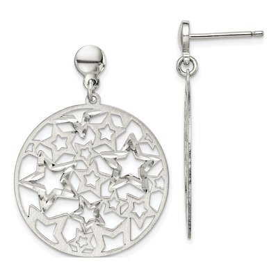 Sterling Silver Star Dangle Earrings
