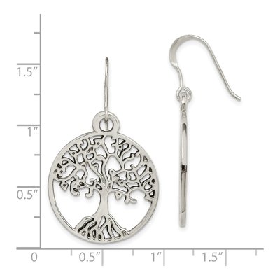 Sterling Silver Tree of Life Dangle Earrings – view 5