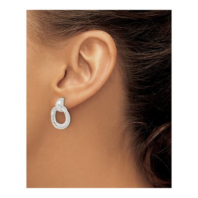 Sterling Silver Twisted Dangle Earrings – view 4