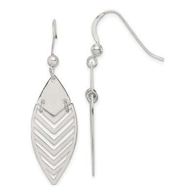 Sterling Silver Leaf Dangle Earrings