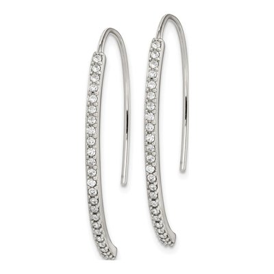 Sterling Silver Crystal Threader Earrings – view 3