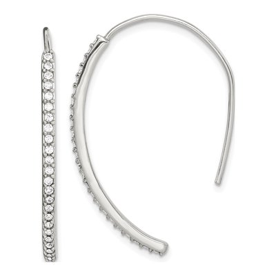 Sterling Silver Crystal Threader Earrings