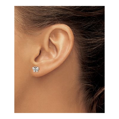 Sterling Silver Oxidized Butterfly Stud Earrings – view 4