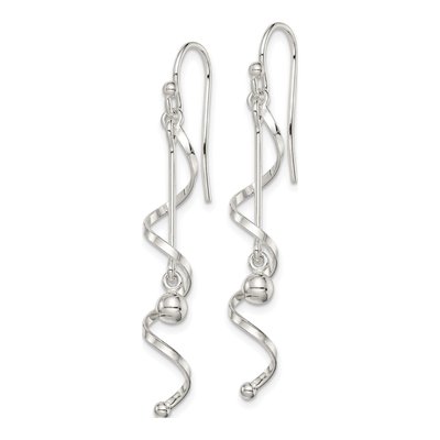 Sterling Silver Twisted Dangle Earrings – view 3