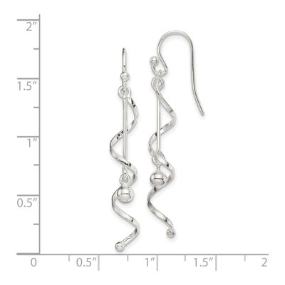 Sterling Silver Twisted Dangle Earrings – view 5