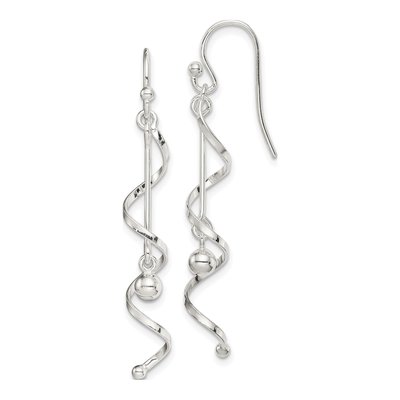 Sterling Silver Twisted Dangle Earrings