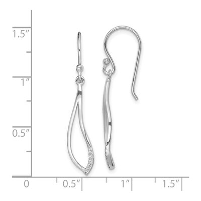 Sterling Silver CZ Dangle Earrings – view 5