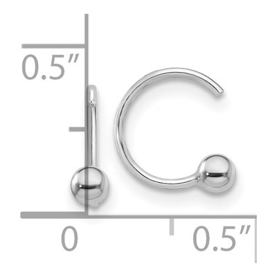 Sterling Silver 11mm Ball Pair of Cuff Ear Cuff – view 5