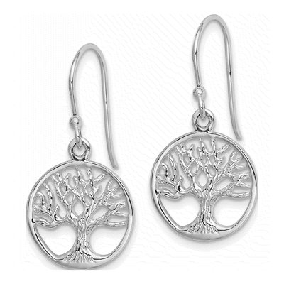 Sterling Silver Tree Dangle Earrings – view 3