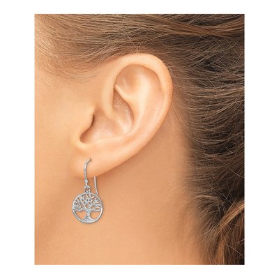 Sterling Silver Tree Dangle Earrings – view 4