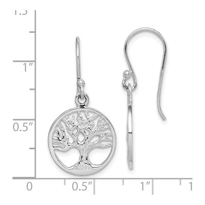 Sterling Silver Tree Dangle Earrings – view 5