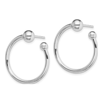 Sterling Silver 27mm Hoop Earrings – view 3