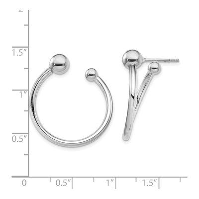Sterling Silver 27mm Hoop Earrings – view 6