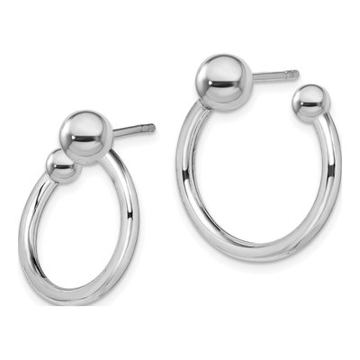 Sterling Silver 22mm Hoop Earrings – view 3
